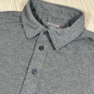 UNTUCKit Men Heather Gray Short Sleeve Polo Shirt Small